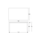 Mesa Fija Exterior en Hpl Alicante y Base Metal Fabricada en Italia - Carl viadurini