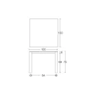 Mesa Fija Exterior en Hpl Alicante y Base Metal Fabricada en Italia - Carl viadurini