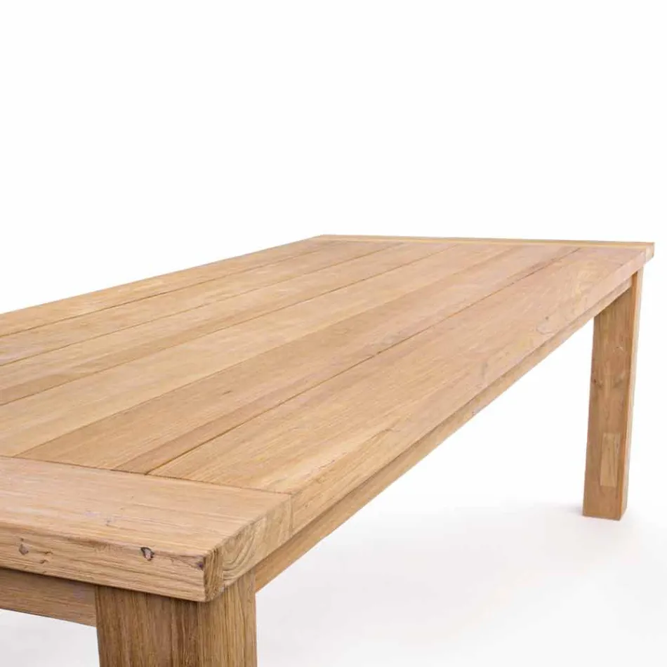 Mesa de jardín fija en madera para 8 personas Homemotion - Hunter viadurini