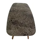 Mesa de comedor fija en cerámica Emperador pulida Made in Italy - Norte viadurini