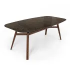Mesa de comedor fija en cerámica Emperador pulida Made in Italy - Norte viadurini