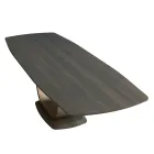 Mesa de Salón Fija en Madera Maciza con Pedestal Central - Luuk viadurini