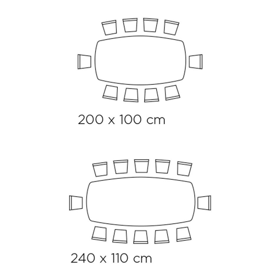 Mesa de salón fija con base de madera Made in Italy - Equatore viadurini