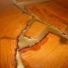 Mesa fija de diseño rectangular de madera y resina hecha en Italia Jam viadurini