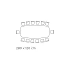 Mesa fija de cerámica amazónica pulida Made in Italy - Grotta viadurini