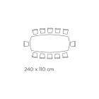 Mesa fija de cerámica amazónica pulida Made in Italy - Grotta viadurini