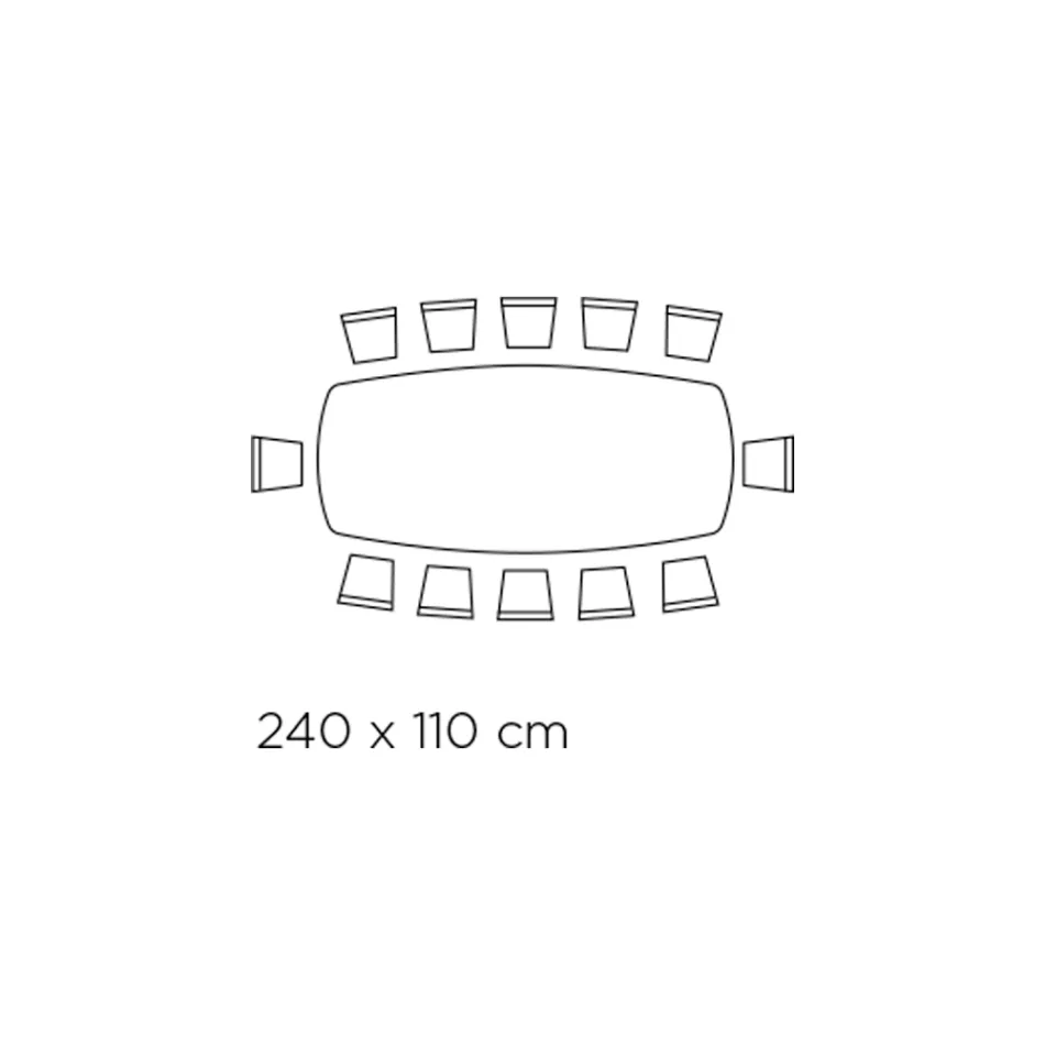 Mesa fija de cerámica amazónica pulida Made in Italy - Grotta viadurini