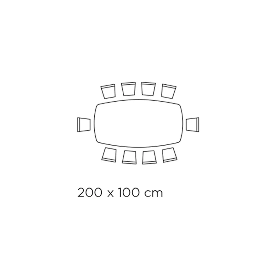 Mesa fija de cerámica amazónica pulida Made in Italy - Grotta viadurini