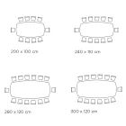 Mesa Fija de Cerámica en Diferentes Acabados y Medidas Made in Italy - Grotta viadurini