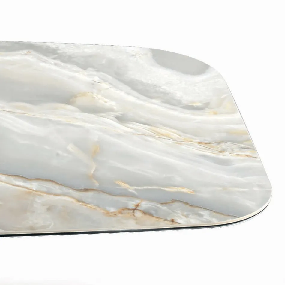 Mesa Fija de Cerámica en Diferentes Acabados y Medidas Made in Italy - Grotta viadurini