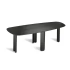 Mesa fija en tres colores con acabado efecto madera y dos tamaños - Musa viadurini