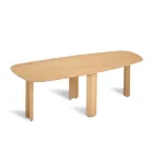 Mesa fija en tres colores con acabado efecto madera y dos tamaños - Musa viadurini