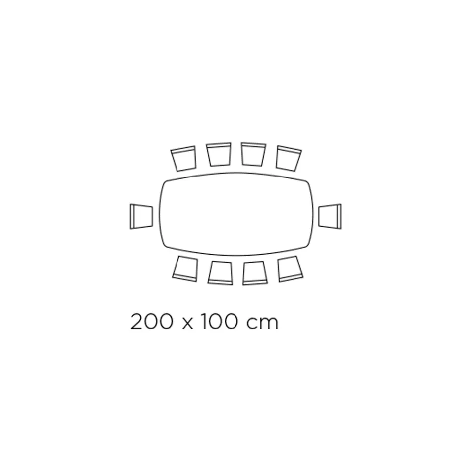 Mesa Fija en Vidrio Extraclaro y Fresno Made in Italy - Norte viadurini