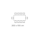 Mesa rectangular fija con base de madera Made in Italy - Equatore viadurini