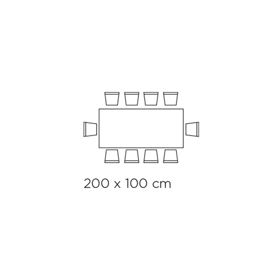 Mesa rectangular fija con base de madera Made in Italy - Equatore viadurini