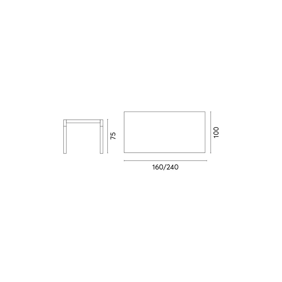 Mesa de Jardín Extensible a 240 cm con Estructura de Aluminio – Geoffroy viadurini