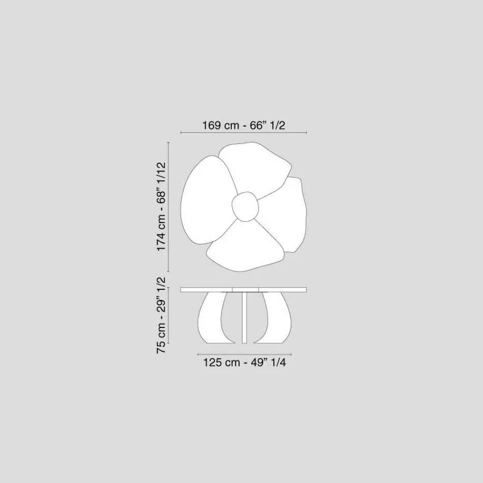 en la mesa de roble pulido con acabado de cera Andy viadurini