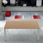 Mesa de madera chapada extensible hasta 325 cm Made in Italy – Años Setenta viadurini