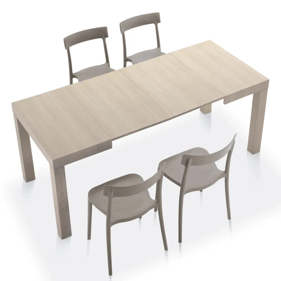 Mesa extensible de madera laminada hasta 470 cm Made in Italy – Gordito viadurini