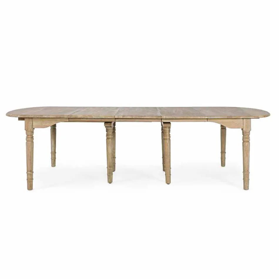 Mesa extensible de madera maciza hasta 382 cm Homemotion - Brindisi viadurini