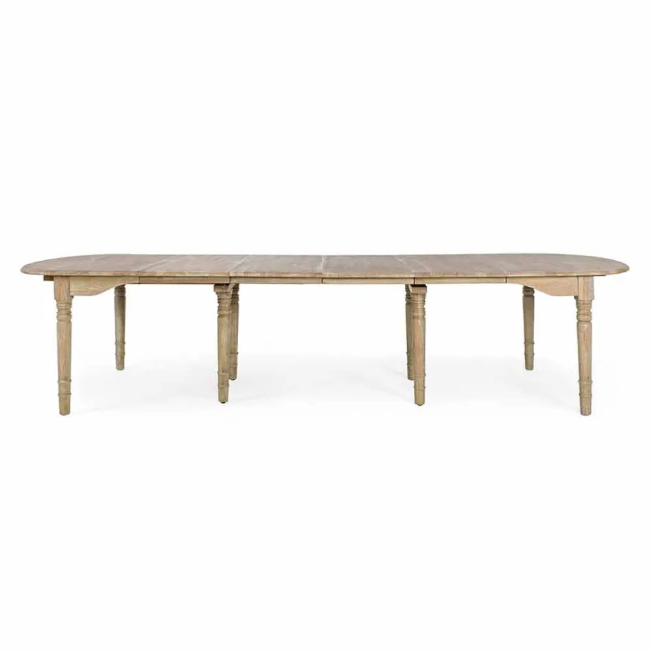 Mesa extensible de madera maciza hasta 382 cm Homemotion - Brindisi viadurini