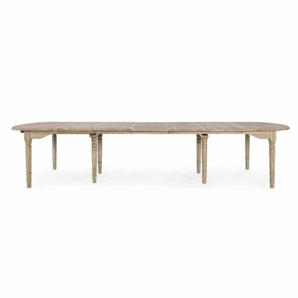 Mesa extensible de madera maciza hasta 382 cm Homemotion - Brindisi viadurini