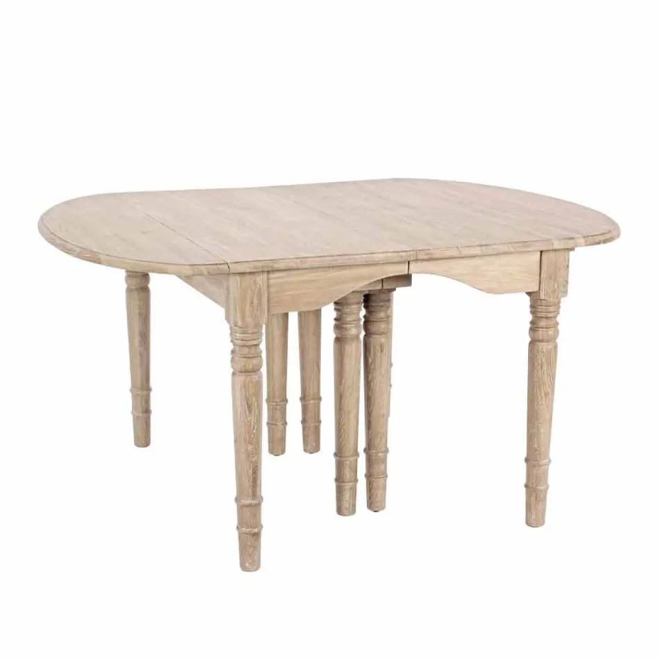 Mesa extensible de madera maciza hasta 382 cm Homemotion - Brindisi viadurini