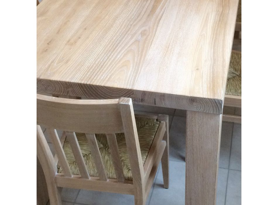 Mesa en madera maciza de fresno de diseño clásico Made in Italy - Nicea viadurini