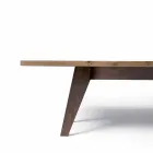 Mesa de madera maciza de aliso natural de diseño moderno, Antonio viadurini