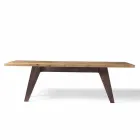 Mesa de madera maciza de aliso natural de diseño moderno, Antonio viadurini