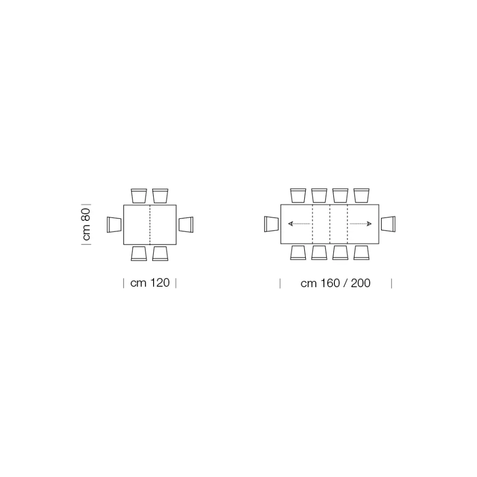 Mesa extensible de madera de melamina hasta 470 cm Made in Italy – Gordito viadurini