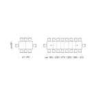 Mesa extensible de madera de melamina hasta 470 cm Made in Italy – Gordito viadurini