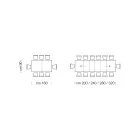 Mesa extensible de madera de melamina hasta 470 cm Made in Italy – Gordito viadurini