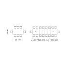 Mesa extensible de madera de melamina hasta 470 cm Made in Italy – Gordito viadurini