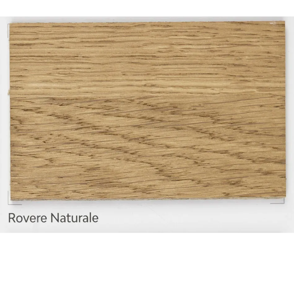 Mesa de roble anudado con base de metal Made in Italy - Sebastiano viadurini