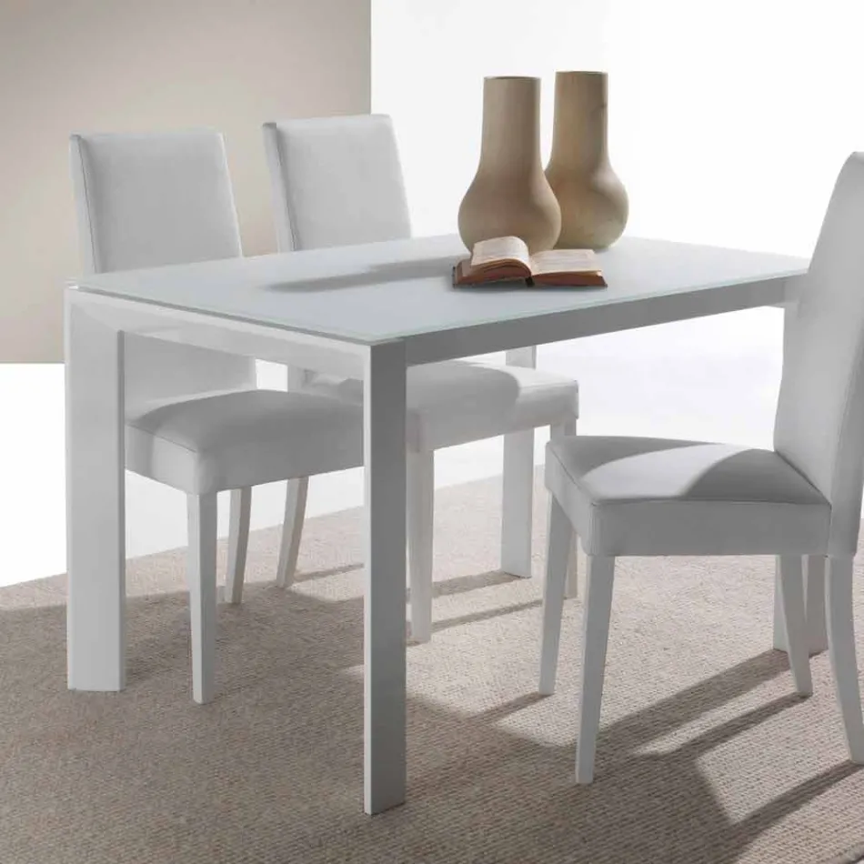 mesa de cristal templado con mono se extiende a reservar Phoenix viadurini