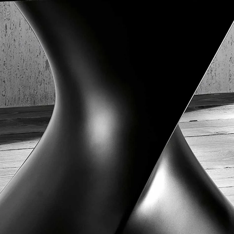 Mesa de vidrio templado de diseño moderno producido en Italia, Clark. viadurini