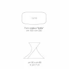 Mesa de vidrio templado de diseño moderno producido en Italia, Clark. viadurini