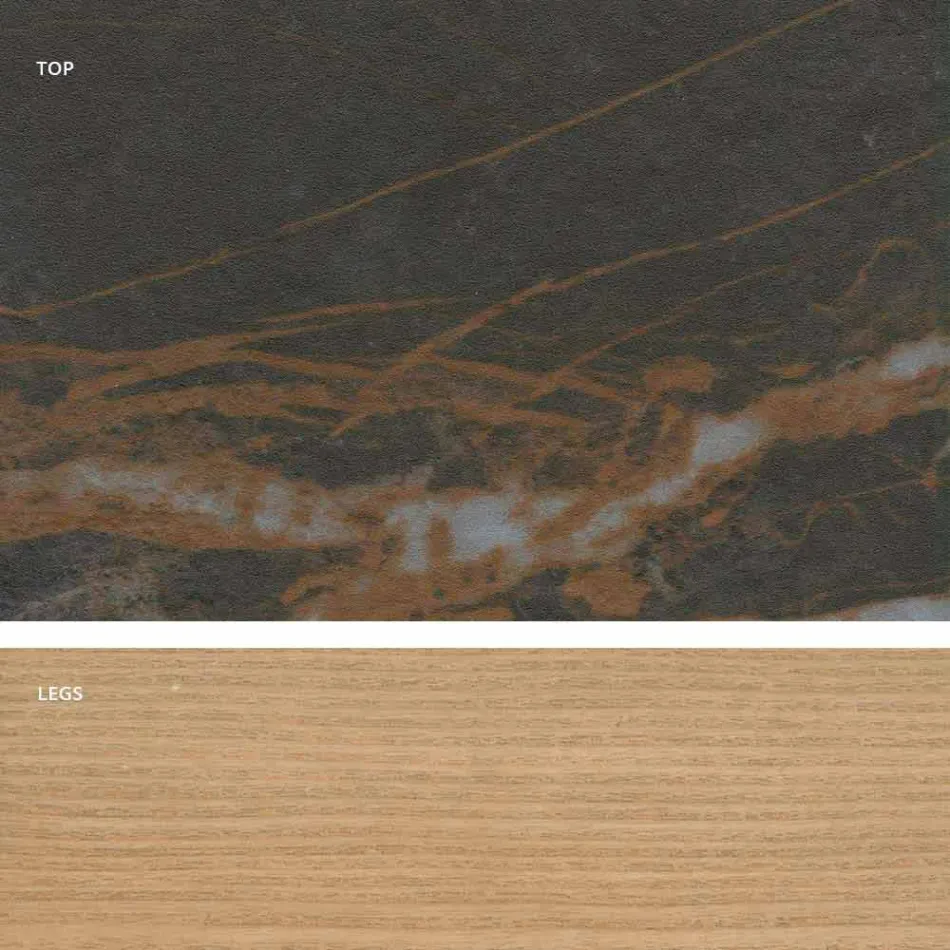 Mesa vitrocerámica de diseño moderno hecha en Italia, Egisto viadurini