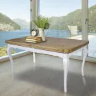 Mesa de interior extensible en abeto con esquinas en forma Made in Italy - Faramir viadurini