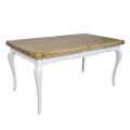 Mesa de interior extensible en abeto con esquinas en forma Made in Italy - Faramir
