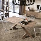 Mesa de estar en nogal anudado macizo real Made in Italy - Boromir viadurini