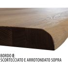 Mesa de estar en roble macizo con base de metal centrada Made in Italy - Cedric viadurini