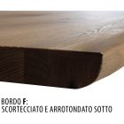 Mesa de estar en roble macizo con base de metal centrada Made in Italy - Cedric viadurini