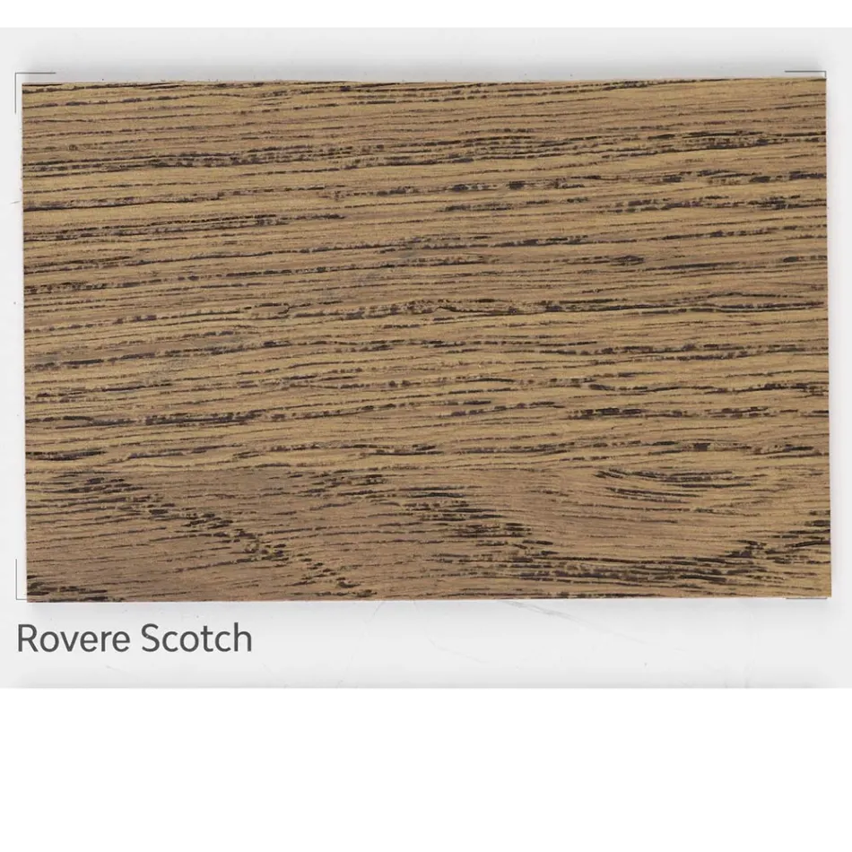 Mesa de estar chapada en roble macizo Made in Italy - Geolier viadurini