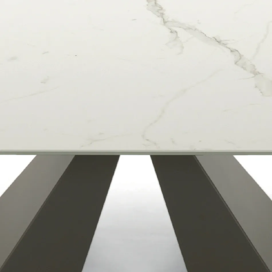 Mesa Extensible Moderna hasta 278 cm en Cerámica Made in Italy - Dálmata viadurini