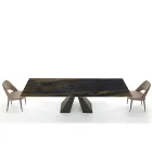 Mesa Extensible Moderna hasta 278 cm en Cerámica Made in Italy - Dálmata viadurini