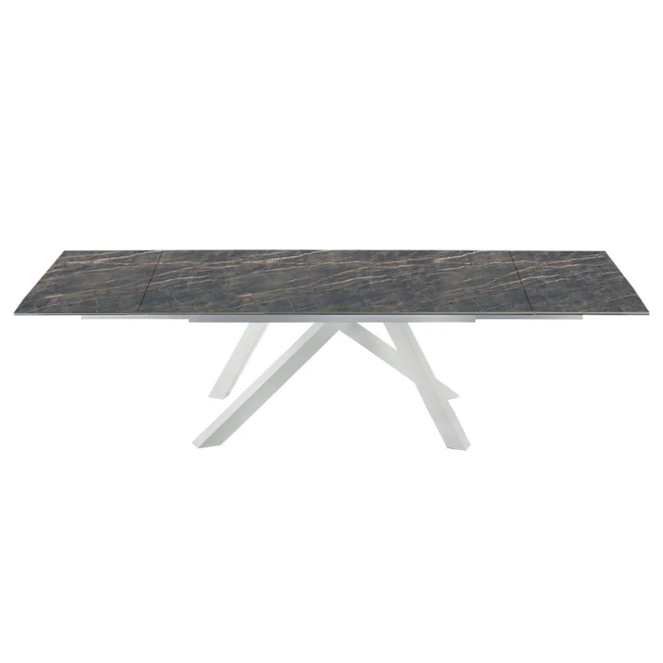 Mesa extensible moderna hasta 278 cm en cerámica Made in Italy - Settimmio viadurini