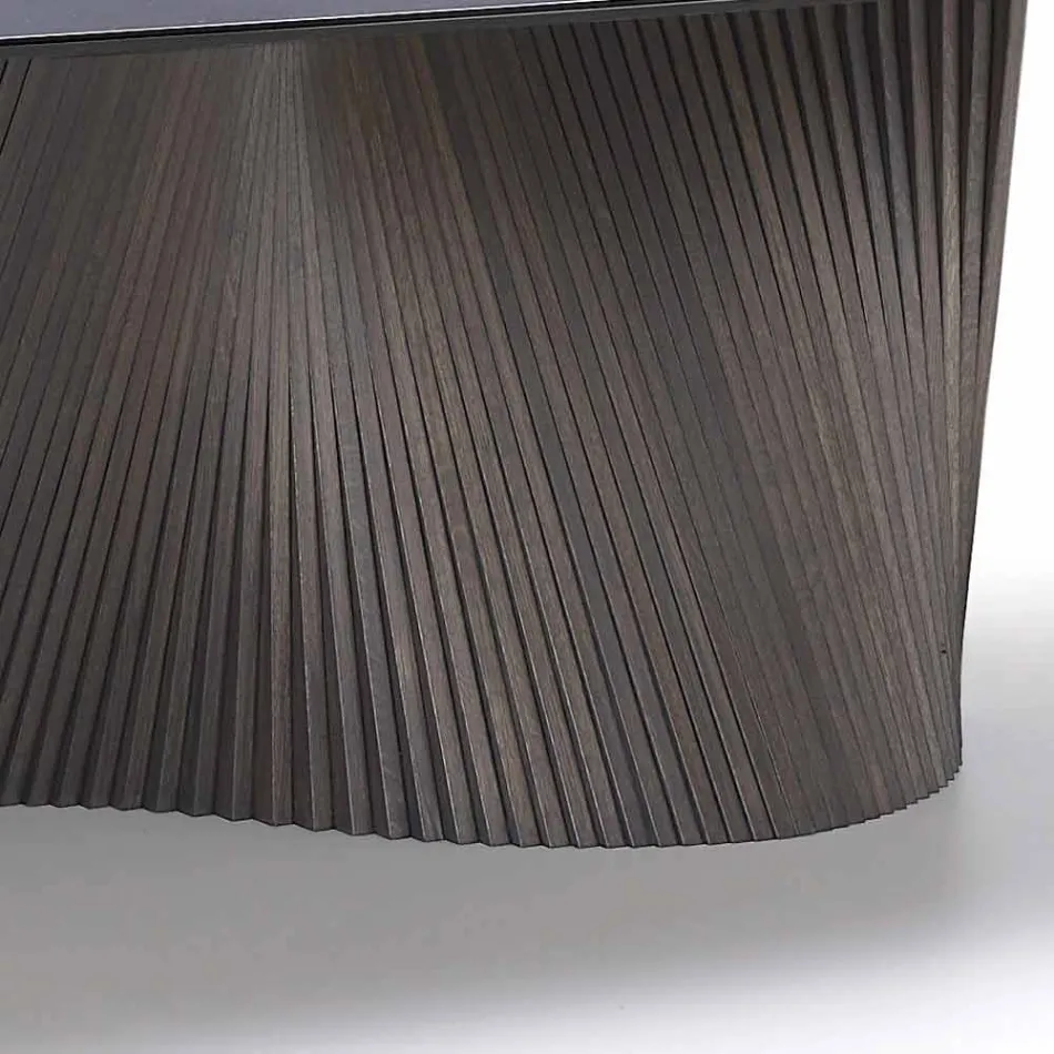 Mesa moderna con encimera de gres con efecto mármol hecha en Italia, Adrano viadurini