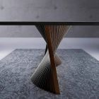 Mesa moderna con encimera de gres con efecto mármol hecha en Italia, Adrano viadurini